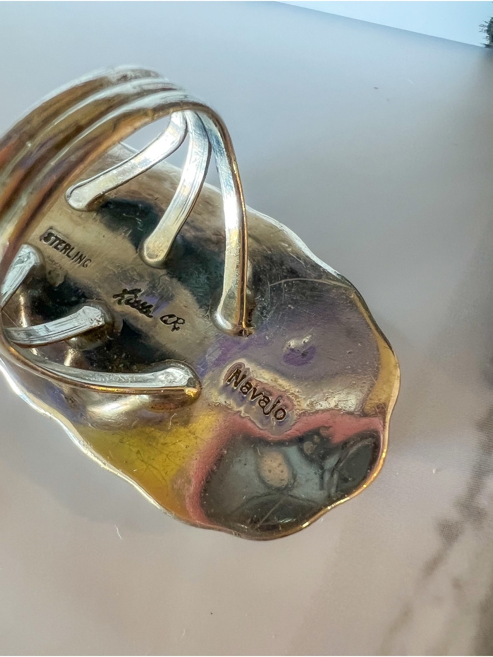 Handcrafted Multi-Color Turquoise Statement Ring - Picture 5 of 5